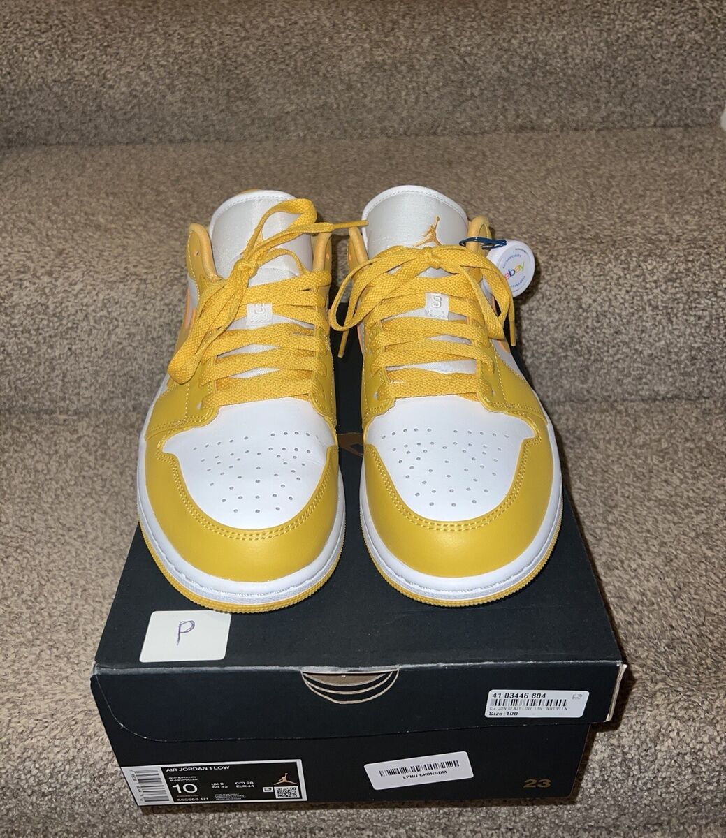Nike Air Jordan 1 Low White Pollen Men's UK 9 US 10 EUR 43 Nike Air Jordan 1 Low White Pollen Men's UK 9 US 10 EUR 43