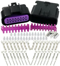 Delphi 16-Pin 15AMP GT 150 Gauge 22 20 GA Wire Kit, 15A Sealed Connector