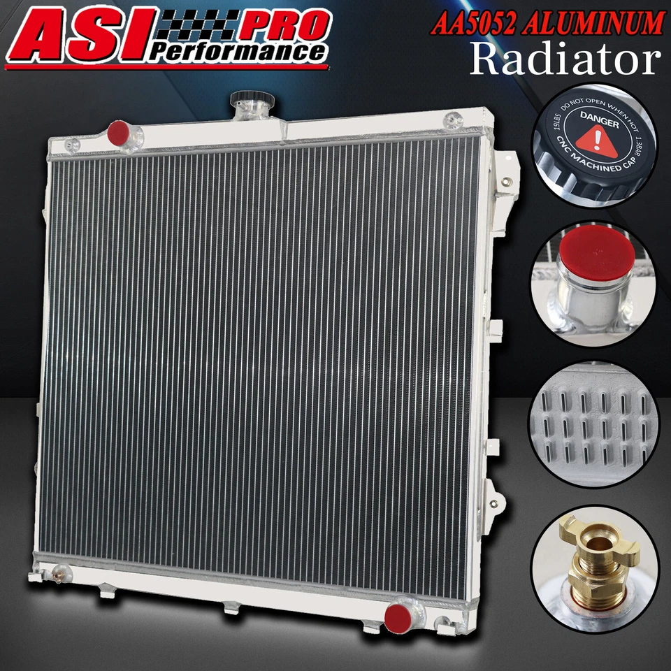 3 Row Aluminum Radiator For 2007-2014 2009 Toyota Tundra Sequoia 5.7L 4.6L 4.7L Foto 2 de 4