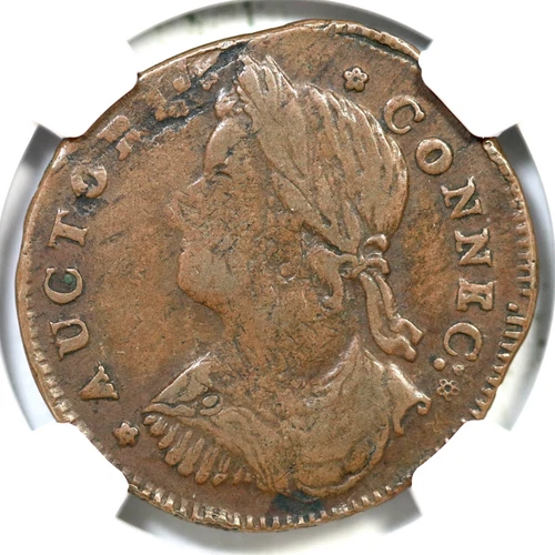 1787 M 33.38-Z.1 NGC VF 25 Draped Bust Left Connecticut Colonial Copper Coin