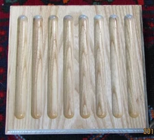 8 PEN TRAY: Solid OAK, Hand-Made