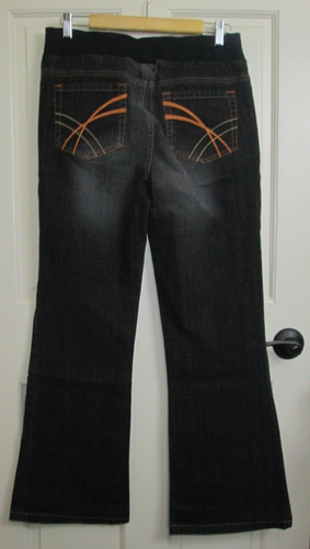Pantalones de mezclilla de maternidad Two Hearts para mujer talla M 30x30 lavado oscuro elástico corte bootcut 5-32239 - Imagen 4 de 7