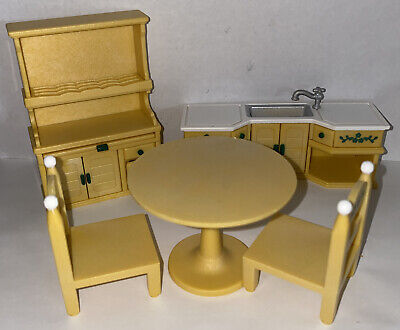 Calico Critters Kitchen/Dining Room Set Preowned Free Ship | eBay