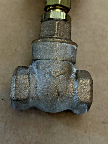 Milwaukee 1/2" Brass Gate Valve Fig 105 125 SWP 200 WOG Threaded USA made - Picture 5 of 7