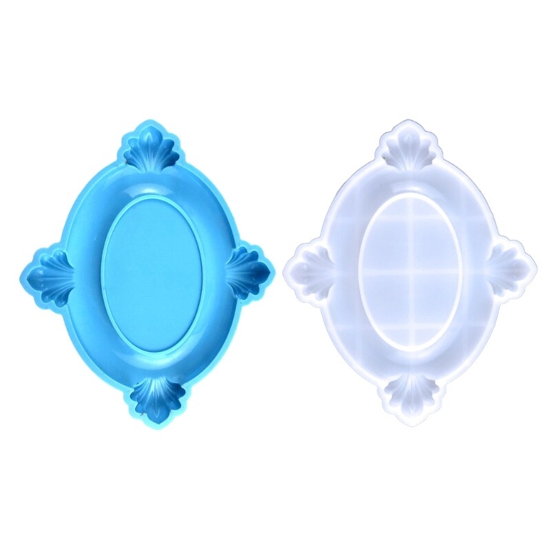 Oval Photo Frame Resin Silicone Mold for DIY Table Decor  
