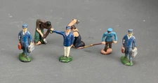 6X HO Scale Railroad Workers Painted HO3268