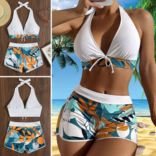 2-Teiliger Damen-Bikini-Badeanzug Mit Hoher Taille Push-Up Rückenfrei ≌ - Bild 3 von 15