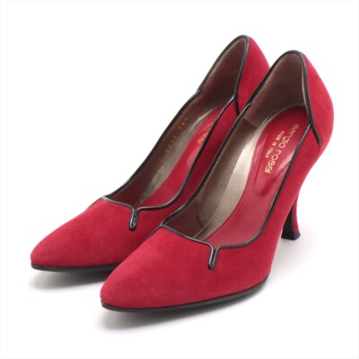 Sergio Rossi Suede Patent Leather Pumps Women's Size US