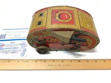 Vintage 1930's Marx Toys Turnover Tank No 3 Tin Wind Up Toy World War 1 Tank