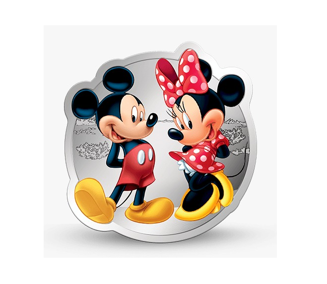 Pamp Mmtc Disney Mickey & Minnie 1 oz Colorized Silver Coin Pamp Mmtc Disney Mickey & Minnie 1 oz Colorized Silver Coin