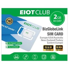 Globale SIM-Karte 2GB Daten 30Tage 5G/4G für Reise & Hotspot