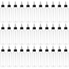 64 PCS 4oz Plastic Squeeze Bottles with Twist Top Caps for Kitchen Crafts