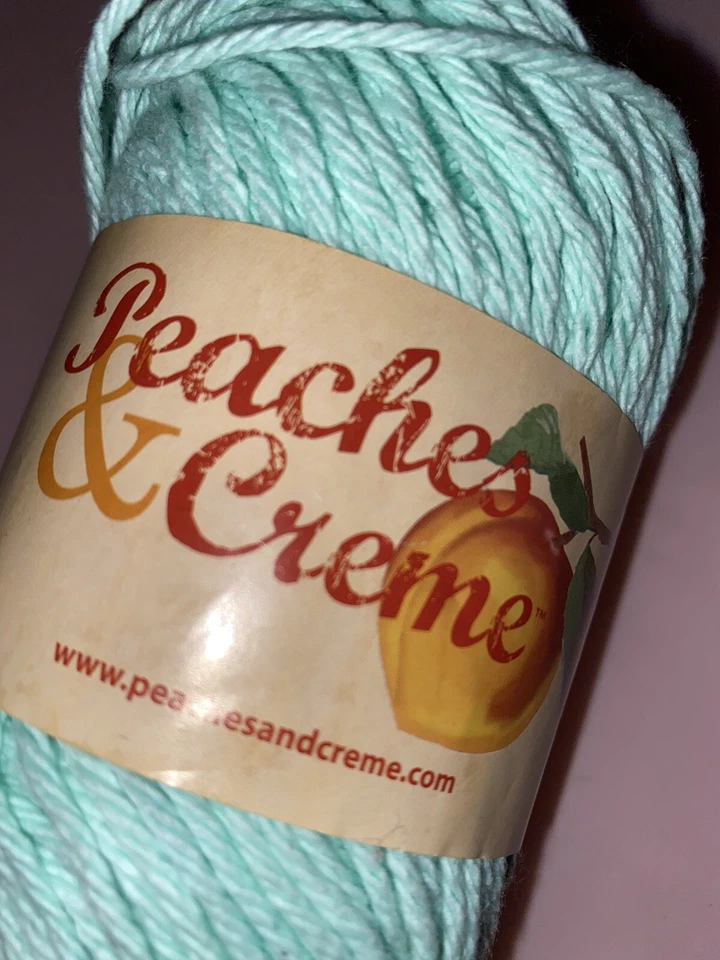 Peaches & Creme Cotton Yarn Mint (Bluish Green) 2.5 oz. Skein - Image 2 of 4