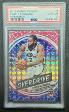 2019-20 MOSAIC KAWHI LEONARD OVERDRIVE No.9 SP  PSA 10 GEM MINT CLIPPERS
