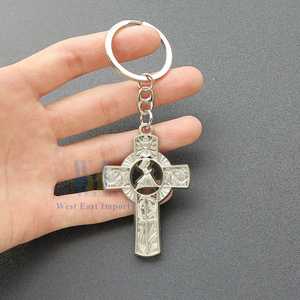 (12 PCS) First Communion Keychain Party Favor Girl Primera Comunion ...