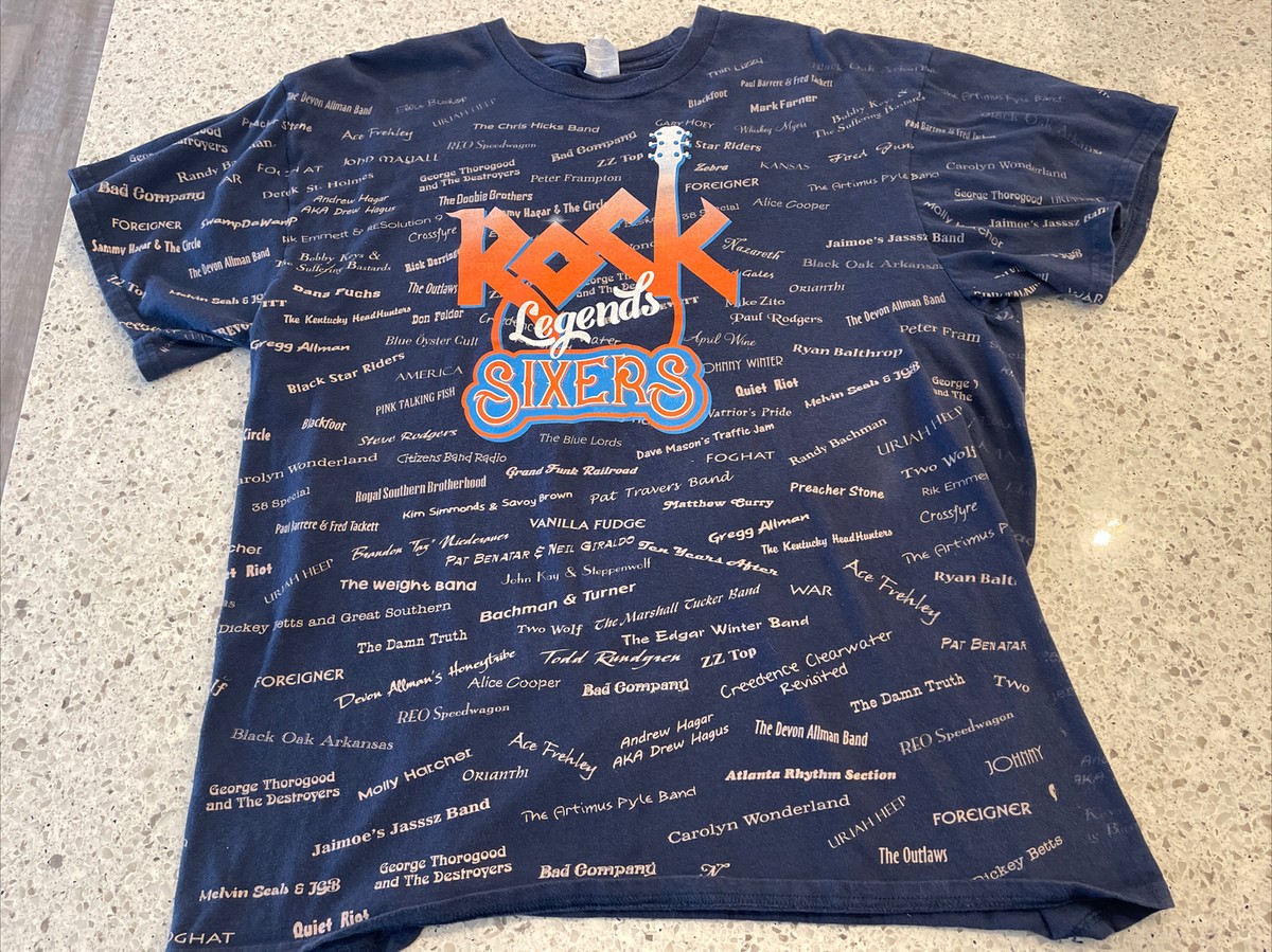 Vtg ~Rock Legends ~ SIXERS ~ NBA ~ PORT & Co T-Shirt~ Size XL ~ ZZ