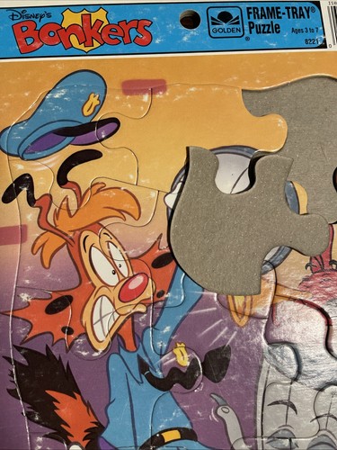 4 Vntg Frame-Tray Puzzles Garfield, Bonkers, Marsupilami & More Golden Complete - Picture 7 of 13