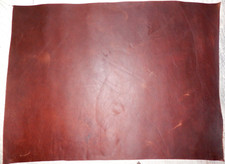 13"x17" DARK BROWN OIL TANNED UTILITY LEATHER COWHIDE avg 1.4mm thick 1984
