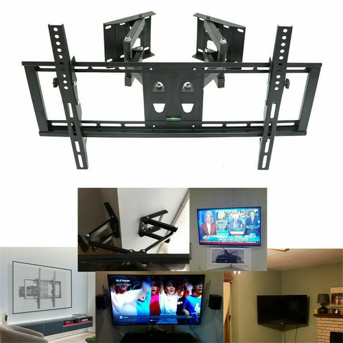 Full Motion Corner TV Wall Desk Mount Bracket Stand Plasma Flat Tilt Swivel 85" - Picture 33 of 57
