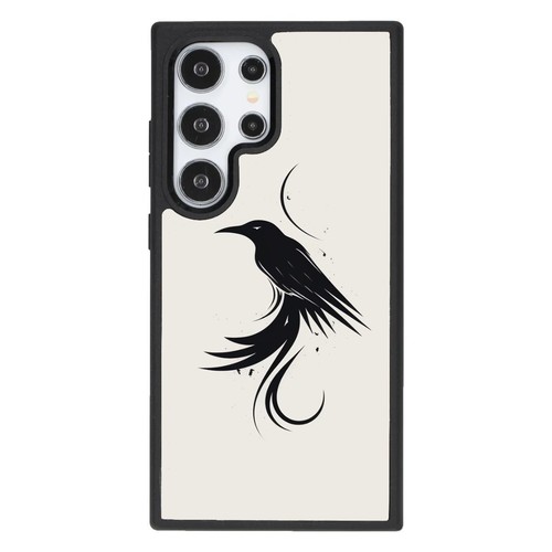 Anti Fingerprint For Samsung S21 S22 S23 S24 Ultra FE wireframe raven black bird - 第 16/25 張圖片