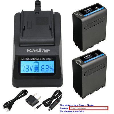 Kastar Battery LCD Fast Charger for Atomos NP-F970 NP-F960 Atomos Shogun Flame