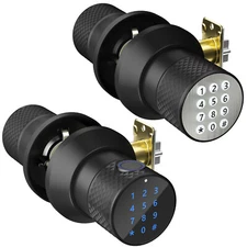 Keyless Entry Door Lock Fingerprint Smart Electronic Keypad Knob Deadbolt App