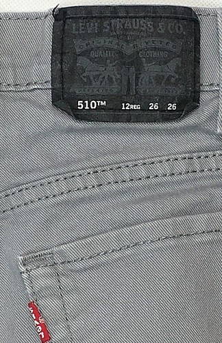 Levi's 510 Boy's Super Skinny Gray Jeans with Stretch Size 12R Inseam 26 inches - Picture 6 of 10