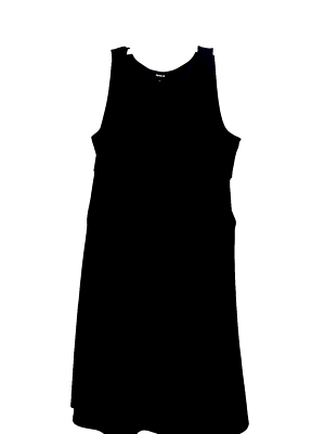 Torrid Midi Skater Dress Black Size 1 Square Neck Sleeveless Pockets | eBay