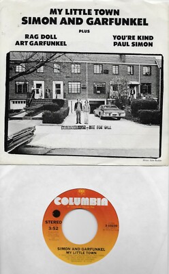Simon & Garfunkel – My Little Town プロモ7\" Simon & Garfunkel – My Little Town – Vinyl (Picture Sleeve