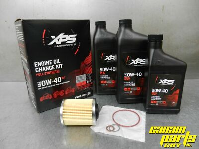 OEM CanAm Renegade Maverick Outlander FULL SYNTHETIC Oil Change Kit SAE 0W-40 4T