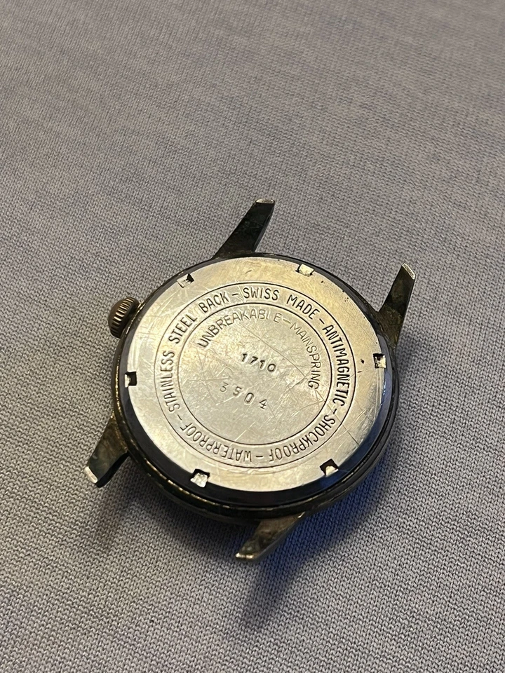 Винтажные мужские часы Tegrov 17 камней. Механический ручной механизм недостающая минута - Изображение 3 из 3