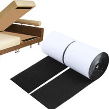 4 Inch Wide Hook and Loop Tape with Adhesive, Nylon Self Adhesive(Black, 9 Feet)