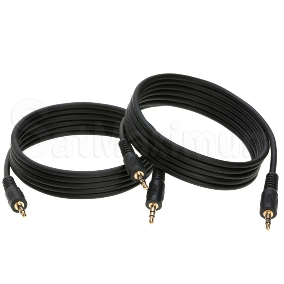 LOTE DE CABLE DE AUDIO AUX 3,5 mm a doble estéreo RCA 3 PIES 6 PIES 10 PIES 25 PIES 50 PIES 100 PIES Foto 4 de 4