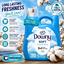 Downy Fabric Softener Cool Cotton 140 fl oz 190 Loads- Free Shipping 0.16 per gallon