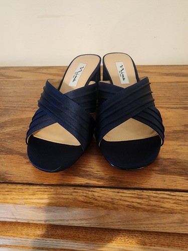 NEU Nina Nayely hochhackige Damen-Slide-Slipper Satin Größe 7 - Bild 3 von 6