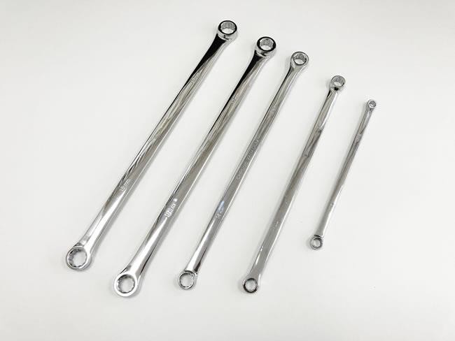 Toolzone Aviation EXTRA LONG Spanners Flat Double Ended Ring Spanner Set 8-19mm