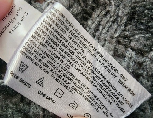 Black Gray Knit Sweater Cardigan Fairy Grunge Belted Tie Y2K Shimmer Size Large - Picture 11 of 11