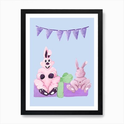 Süßer Osterparty Kunstdruck gerahmt Wandbild Poster Leinwanddruck Bild