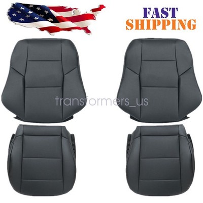 For 2005-2007 Mercedes Benz C230 Driver / Passenger Bottom / Top Seat Cover Blk