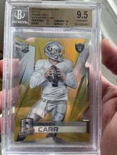 2014 Derek Carr Spectra Prizms Gold Die Cut /10 Bgs 9.5 Rookie Raiders