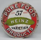 Vintage Heinz 57 Pickle Rustic Porcelain Enameled Metal Sign