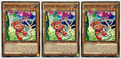 3 x LIOV-DE007 Staunen Botschafter Bufo - Common 1. Auflage Near Mint YuGiOh