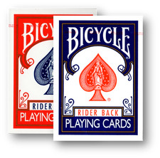 2 Decks (1xrot/1xblau) Bicycle 807 Rider Back Poker Spielkarten Romme,Bridge