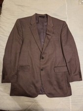 Jos A Bank Signature Collection Blazer 44L Gray Camel Hair Silk Sport Coat