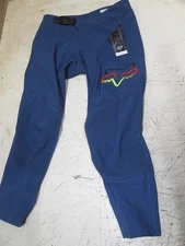 FOX MOTOCROSS MOUNTAIN-BIKE BMX ATV MX PANTS - DEFEND - YOUTH 24" blue
