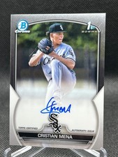 2023 Bowman Chrome CRISTIAN MENA AUTO WHITE SOX CPA-CM