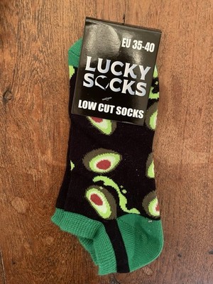 Lucky Socks, low cut, Sneaker, Größe 35-40 , Sommer Geburtstag, Avocado