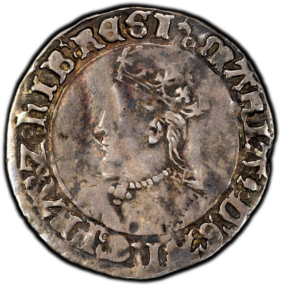 GREAT BRITAIN ENGLAND Mary (1553-1554) Silver Groat Hammered PCGS VF25 S-2492(7) - Image 4 of 4