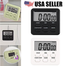 Large LCD Digital Kitchen Cooking Timer Count Down Up Clock Loud Alarm Magnetic