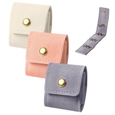 DreaVant 3Pcs Mini Travel Jewelry Bag with Buckle,Small Travel Jewelry Organi...